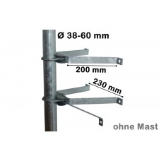 Mast-Mauer-Halter 20 cm bis 60 mm Durchmesser
